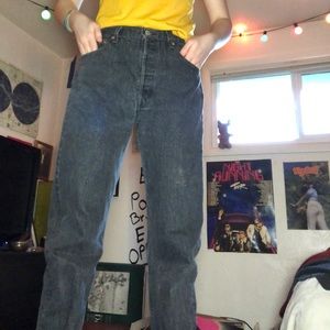 vintage button up 501 levi jeans